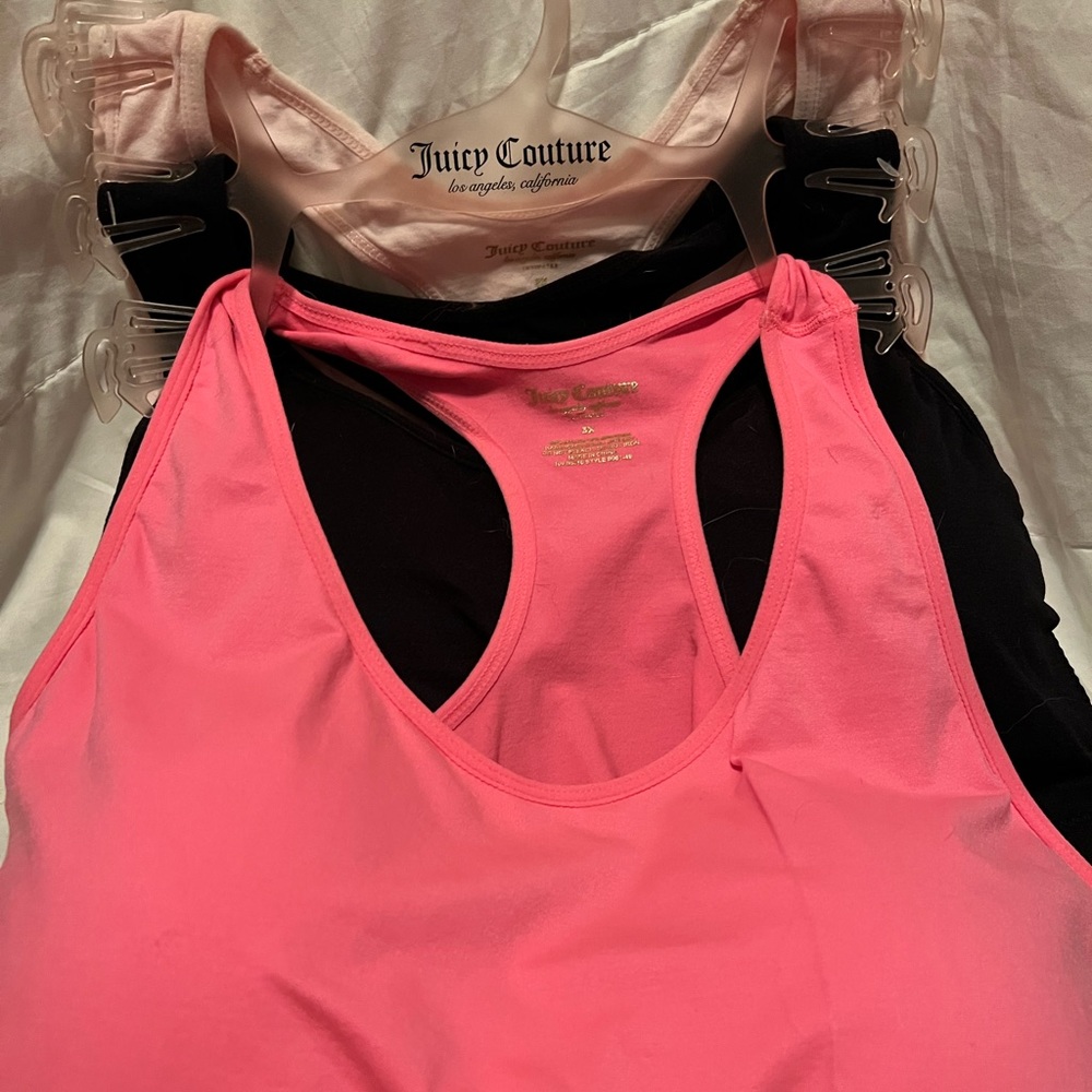 Juicy Couture bra set , 3x size , 3 colors , Pink , Black and Tan.